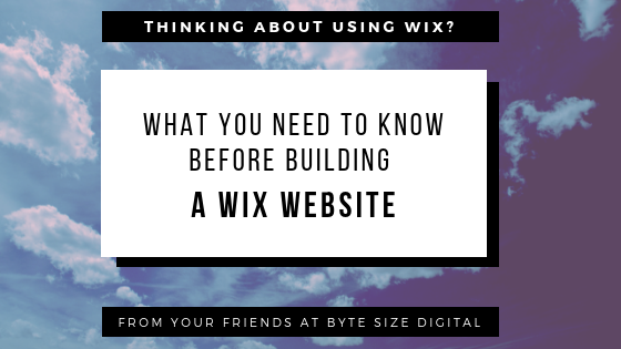 what to know before starting a wix website